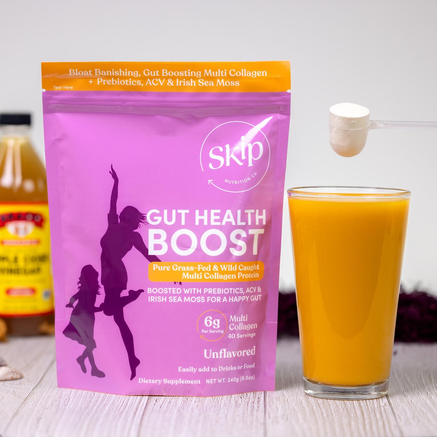 Gut Health Boost - Multi Collagen with Prebiotics &amp; more 240g Pouch (Unflavored)