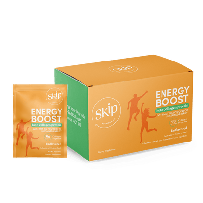 Skip Nutrition Co,,Energy Boost Keto Collagen with MCT Oil 30x 6g Sachets (Unflavored)