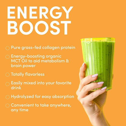 Skip Nutrition Co,,Energy Boost Keto Collagen with MCT Oil 240g Pouch (Unflavored)