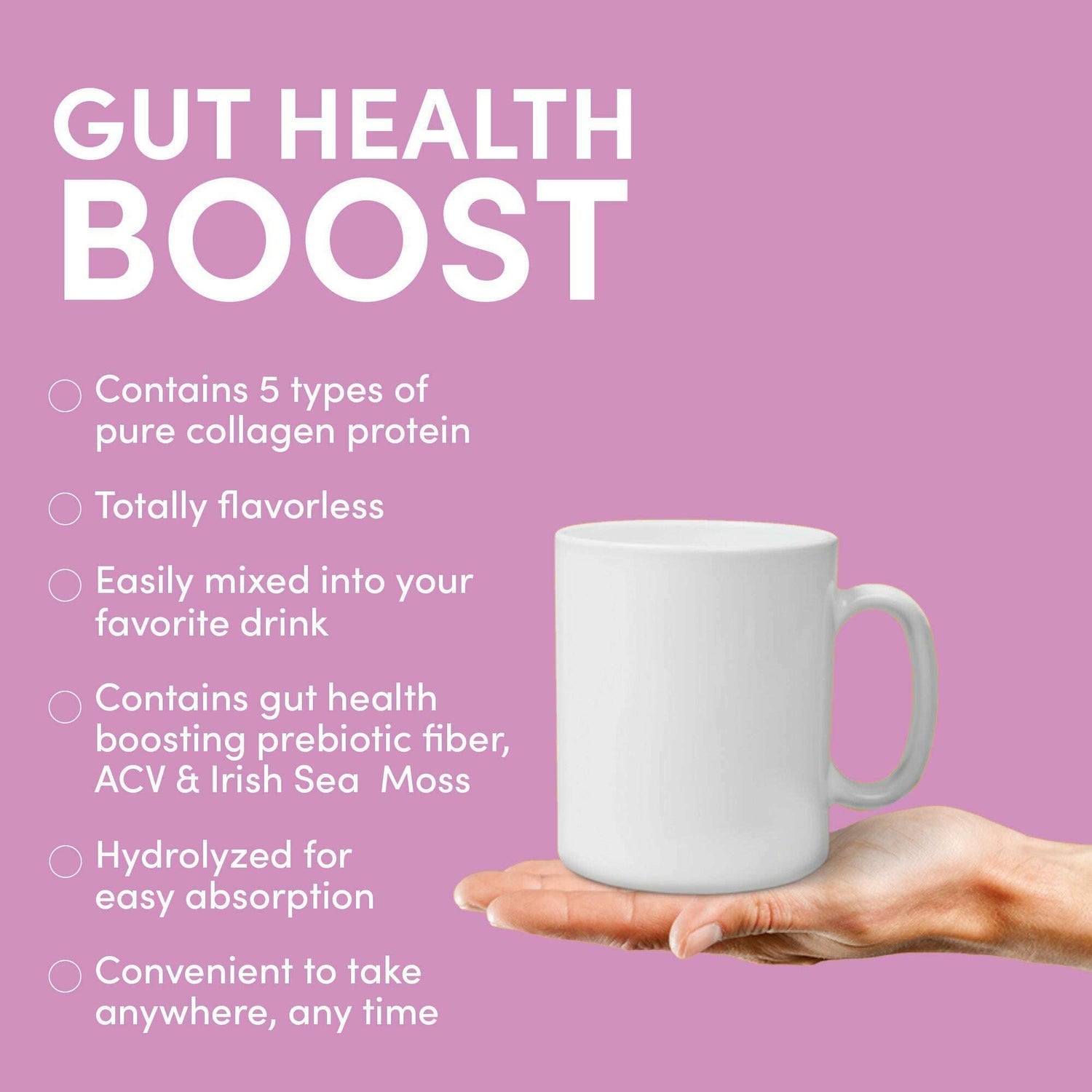 Skip Nutrition Co,,Gut Health Boost - Multi Collagen with Prebiotics &amp; more 240g Pouch (Unflavored)